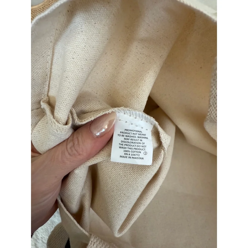 Beach Vibes Canvas Tote Bag OS Beige